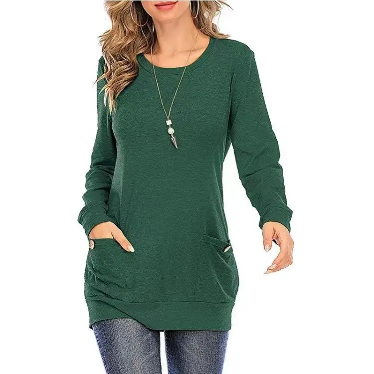 Camiseta feminina casual de algodão ort Sve com ket solto ajuste emenda padrão cor verão Faion camiseta feminina