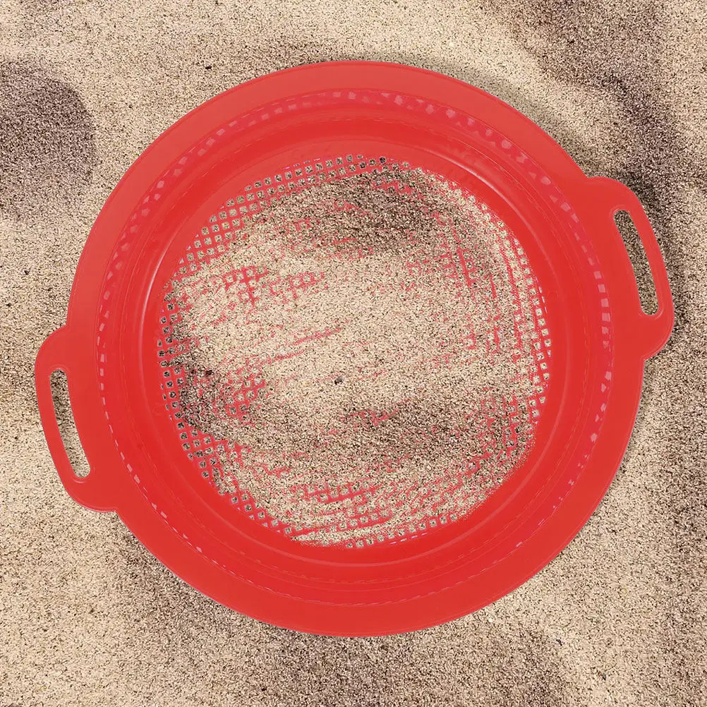 4Pcs Kids Beach Sand Sifting Mesh Sieves Lightweight Plastic Sand Strainers for Summer Fun Shell Rock Treasure Digging Garden