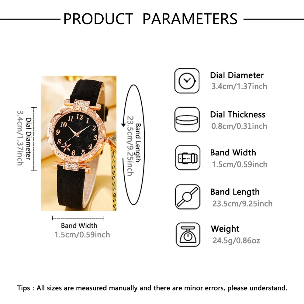 women's new watch set with elegant and fashionable watches+fashionable butterfly accessories