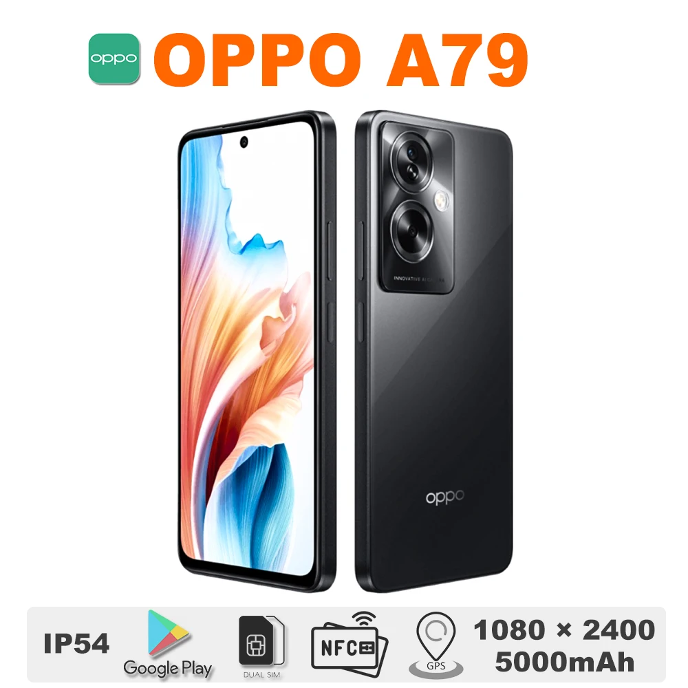 OPPO A79 original smart phone supports GPS/NFC, 1080×2400 pixels, 8GB+256GB memory 5000mAh/USB Type-C interface