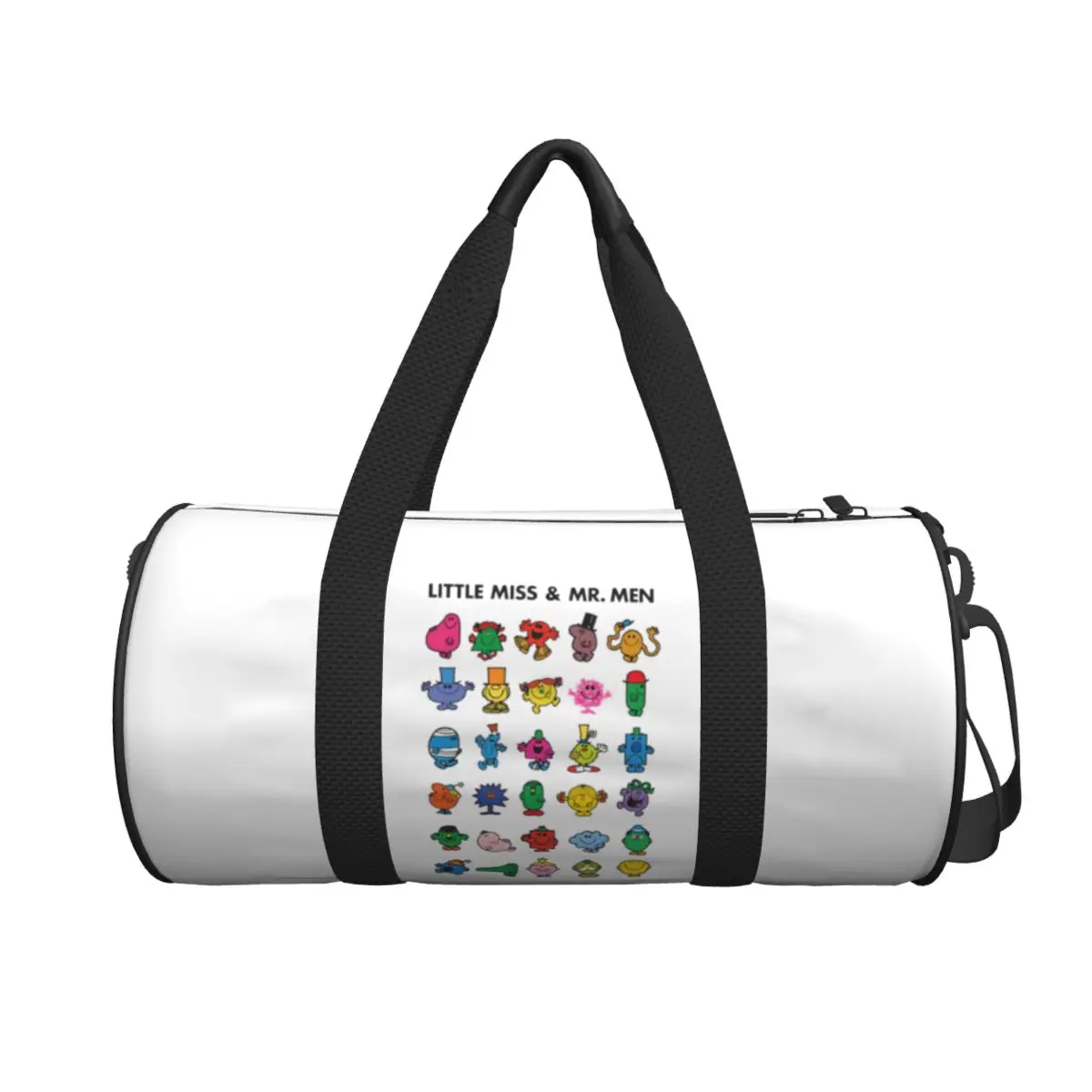 

Little Miss And Mr. Men Large Duffle Gym Bag Multi-Functional Duffle Travel Bags Handbags Fitness bag