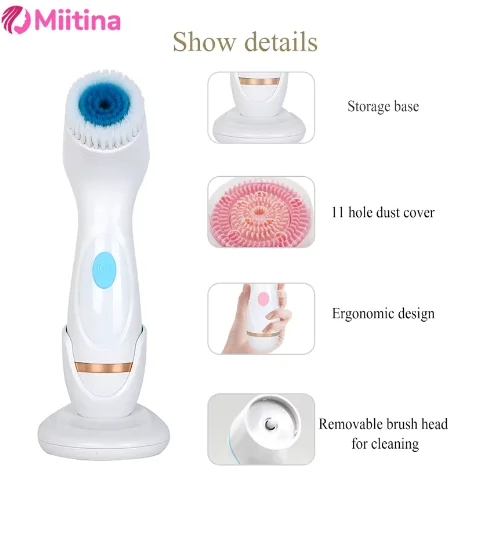 electric facial cleansing brush Household Silicone Skin Beauty Makeup Cleaner Ultrasonic Blackhead Acne Remover Set skin care