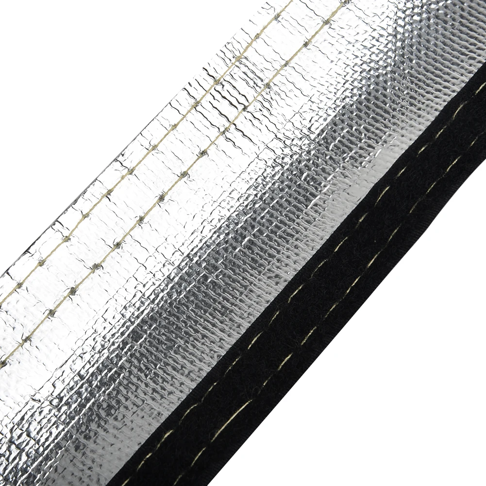 Metal Heat Shield Sleeve Aluminized Heat Sheaths High Heat Resistance 12mm Insulated Wire Hose Cover Wrap Tube