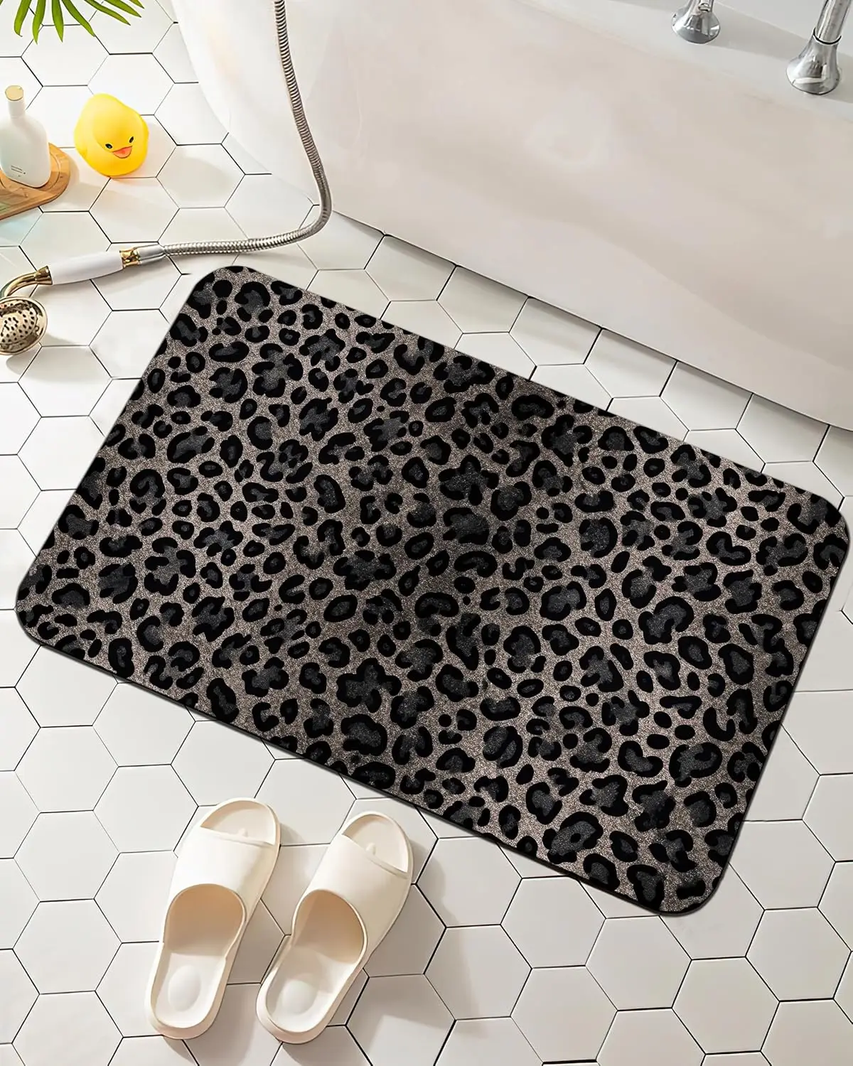 Alfombra de baño con estampado de leopardo, alfombras de baño de guepardo, alfombra de baño absorbente, alfombra para baño, bañera, dormitorio, sala de estar