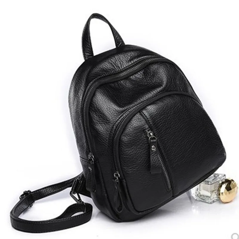 Anti-theft Soft PU Leather Backpack Women Vintage Shoulder Bag Ladies Mini Travel Backpack School Bags Girls mochila feminina