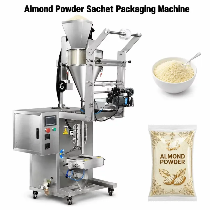 Vertical Spiral Powder Packaging Machine for Almond Walnut Peanut Powder Small Bag Filling and Sealing
