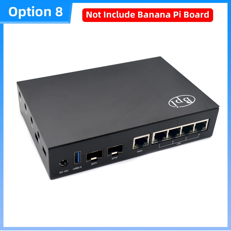 Banana Pi BPI-R3 Aluminiumgehäuse, Metallgehäuse, optionales Kühlkörper-Netzteil, WiFI-Antenne für BPI R3