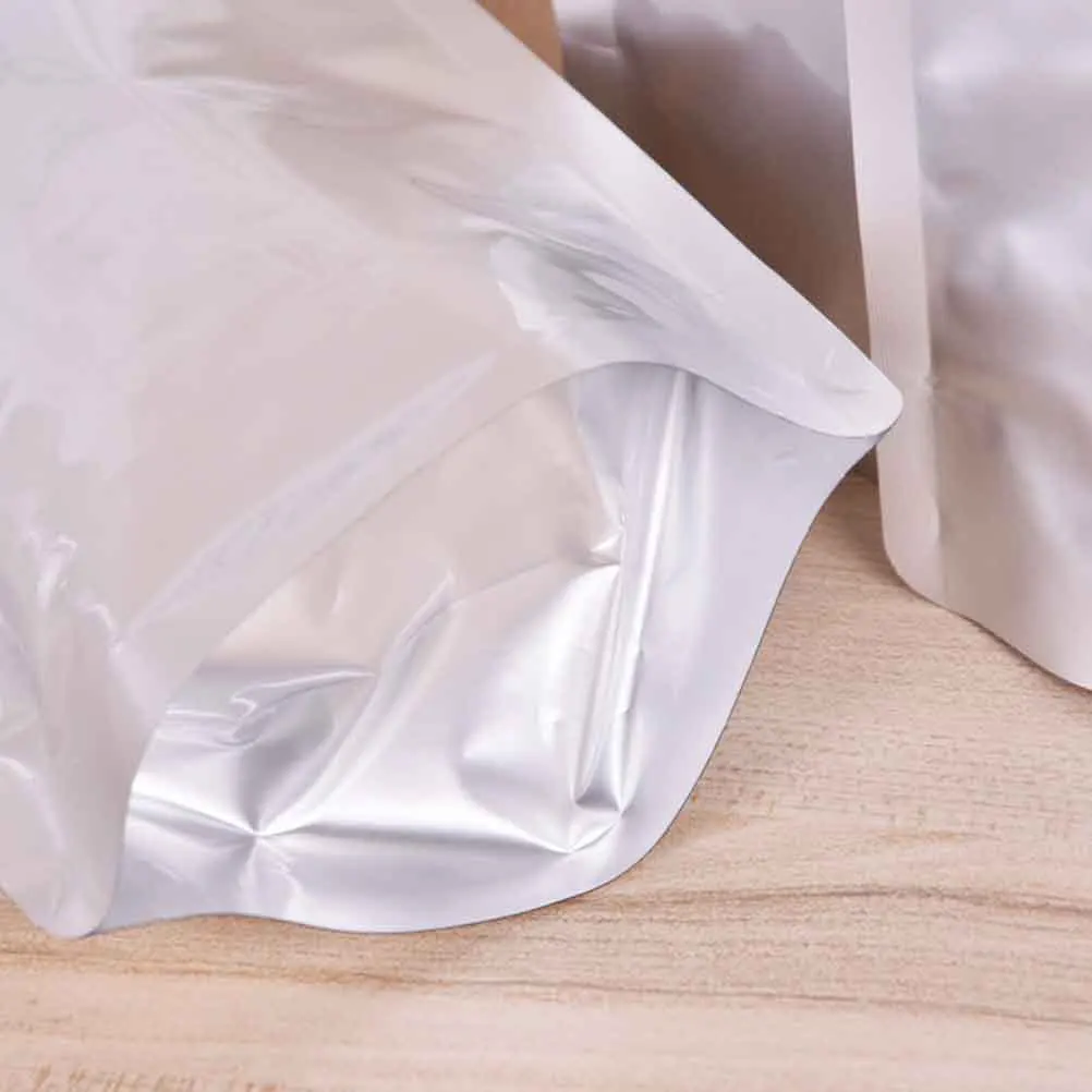 

50Pcs Reclosable Aluminium Foil Bags 22x15cm Airtight Stand-Up Pouches for Home Use Up Pre-Cut Gap Aluminium Foil Bags