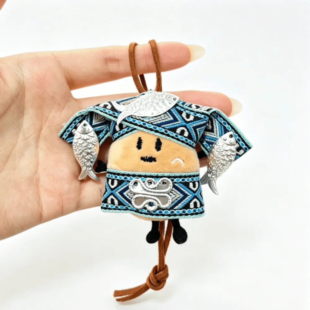 New Product Ethnic Style Potato Keychain Handmade Creative Cartoon Pendant Cartoon Design Backpack Ornament Creative Gifts