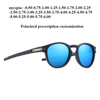 Nuevas gafas de sol TR90, gafas de sol informales redondas polarizadas, prescripción personalizada para miopía