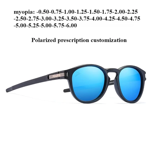 Nuevas gafas de sol TR90, gafas de sol informales redondas polarizadas, prescripción personalizada para miopía