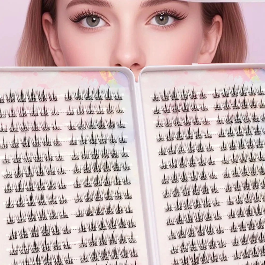 Hot Sales Div Makeup 384 PCS Lash Clusters Eyelash Book 32 Rows False Eyelashes Extension For Beauty