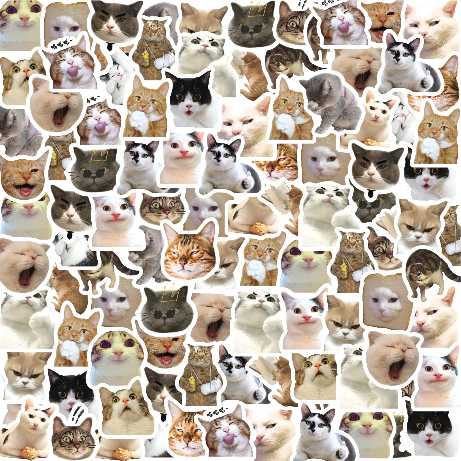 46pcs/Bag,Cat Stickers,Be for Suitcase Skateboard Luggage Laptop Phone Diy Sticke Decoration Stationery School Supplies Toys