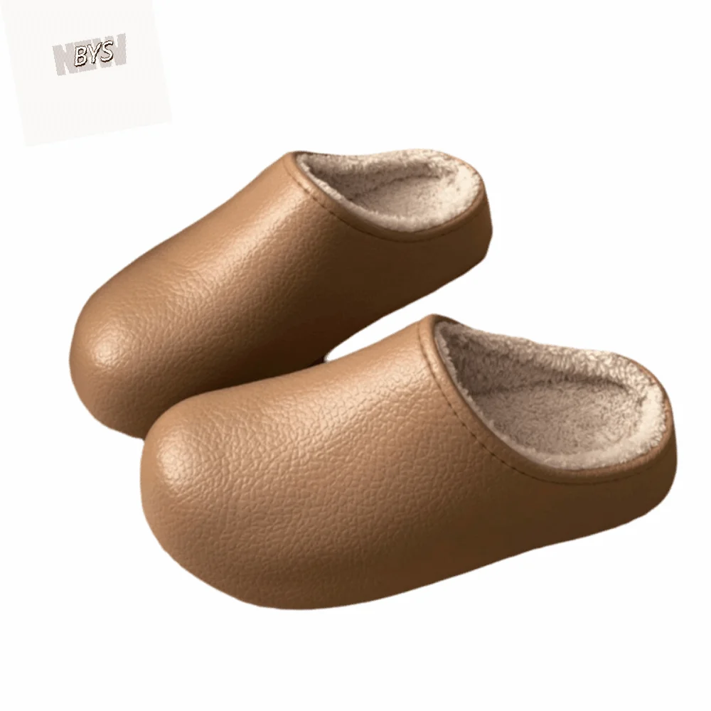 

36-41 Women's Plush Slippers Keep Warm Solid Color Winter House Shoes Thermal Thick Sole Women's Home Slippers Travel Use