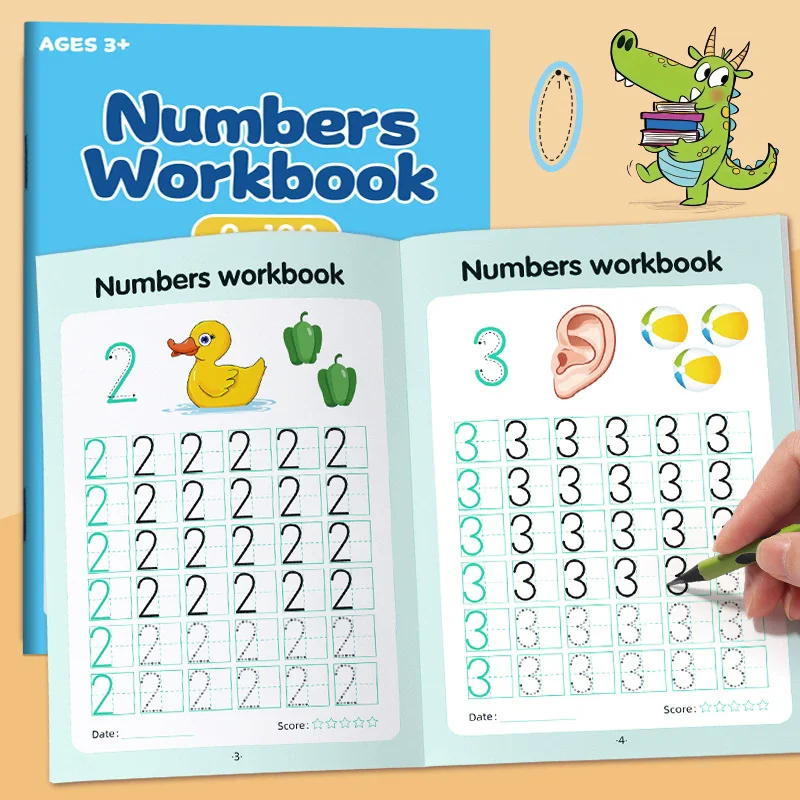 Preschool Number Tracing Book 0-100 - Kids Dot Matrix Copybook For Pen Control Kindergarten Writing Practice Workbook
