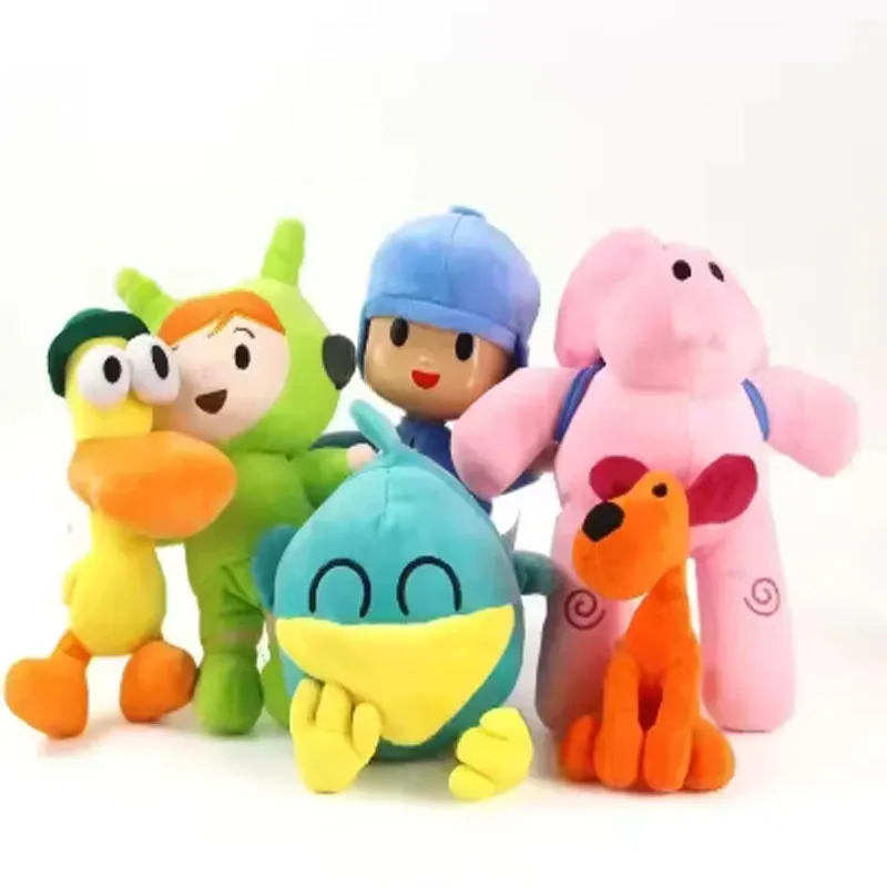 25cm Hot New  Pocoyo Plush Doll Kawaii Little P Youyou Peluche Barto Duck Puppy Lula Ellie Elephant Plush Toys Children's Toys