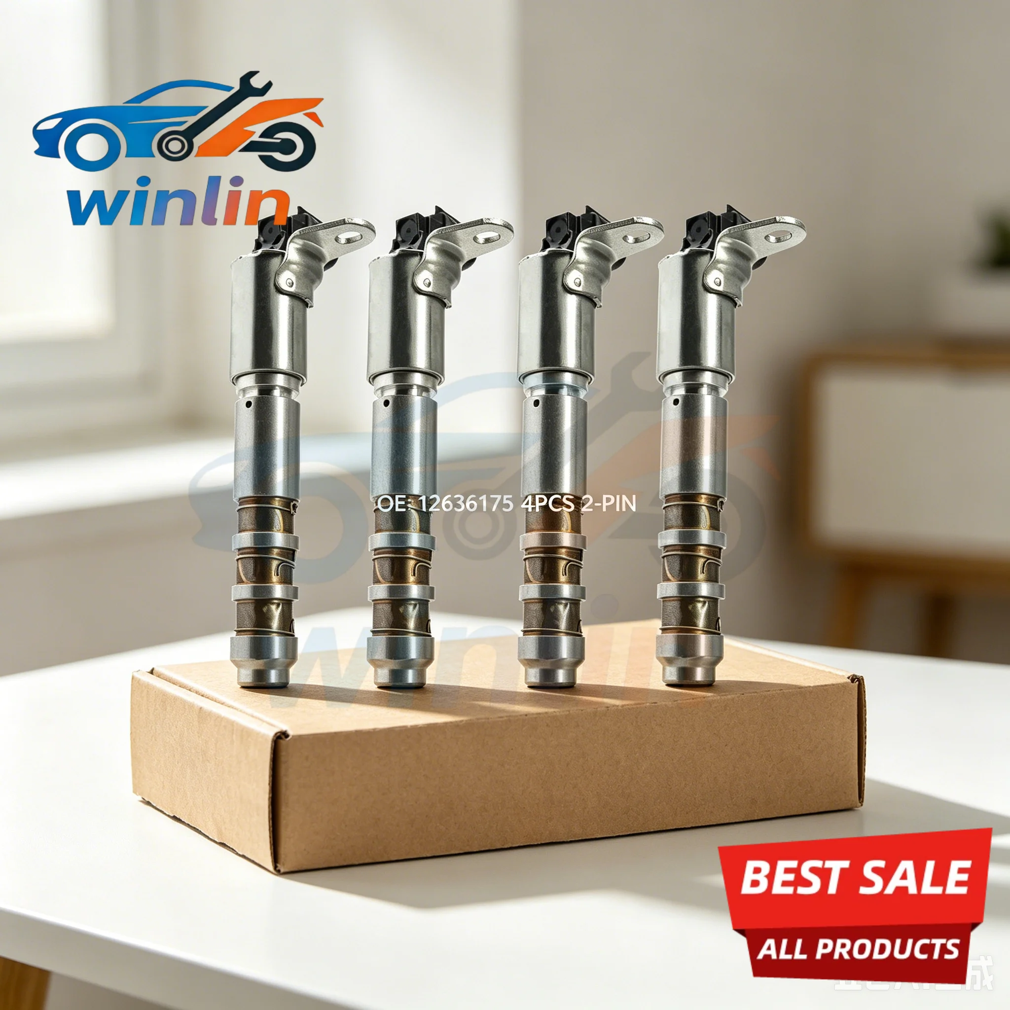 

4PCS VVT Variable Timing Solenoid For Cadillac Buick Chevy GMC 3.6L V6 Engine 12636175 12626012
