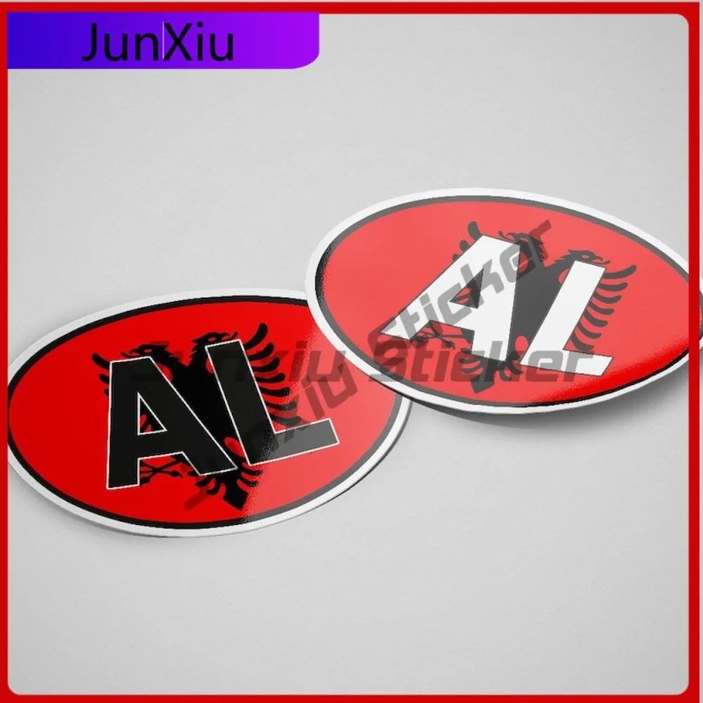 

Albania AL Sticker Oval Flag Waterproof Decals Funny Door Trim Laptops Scratch Proof Scratch Resistant Auto Accessories Car