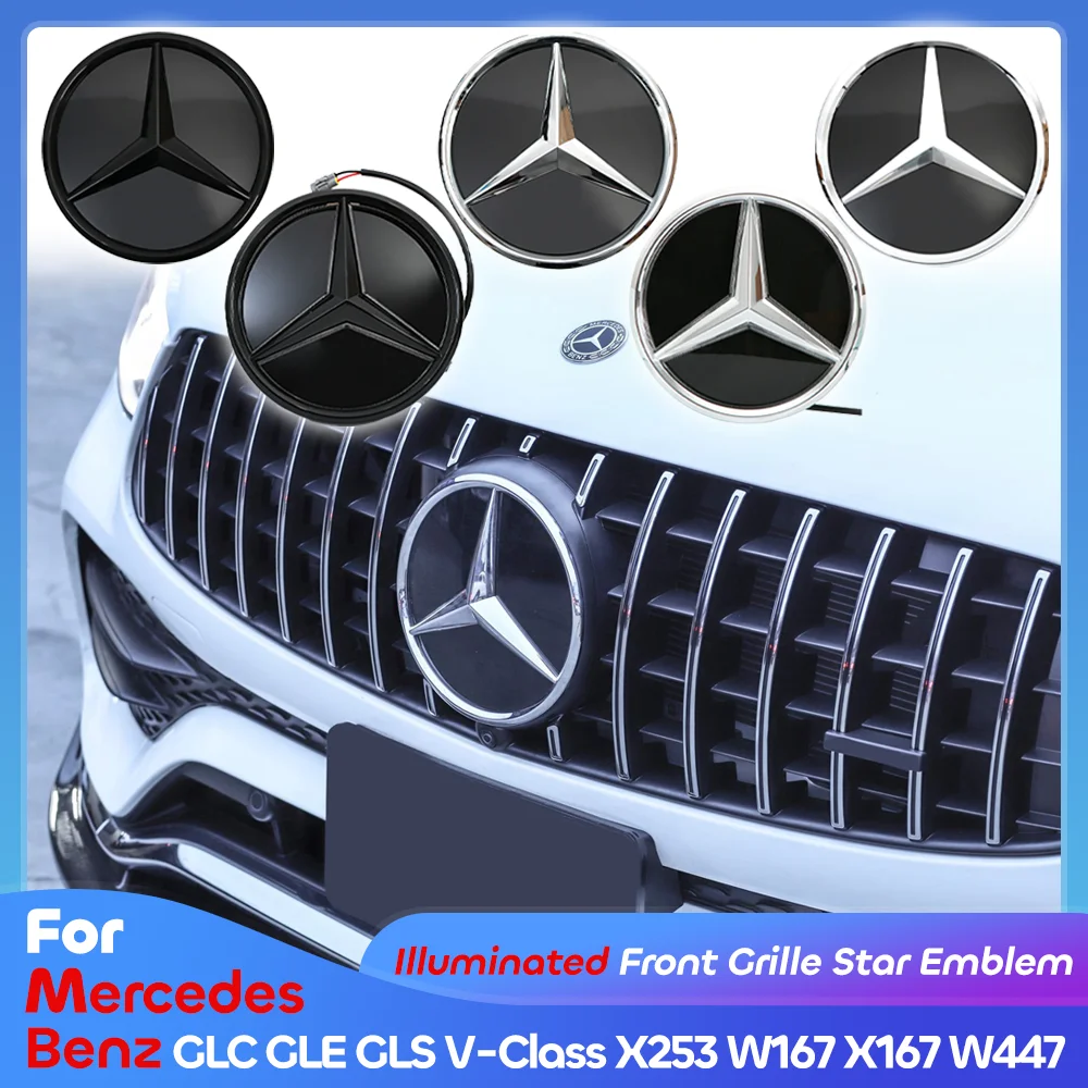 

Front Grille Star Badge ABS Illuminated LED Emblem For Mercedes Benz GLC GLE GLS V-Class X253 W167 X167 W447