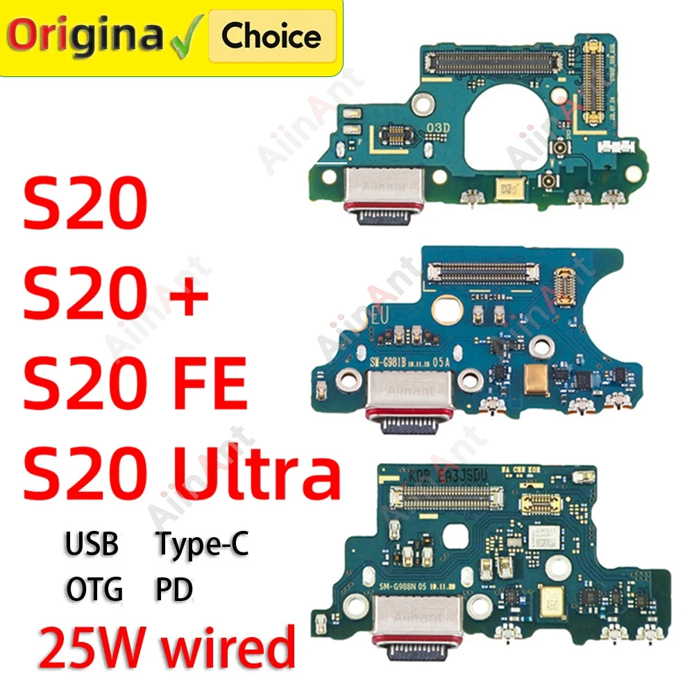 USB Mic Board Dock Charger Connector Charging Port Flex Cable For Samsung Galaxy S20 Plus Ultra FE G986U G988B G981N G988U G985F