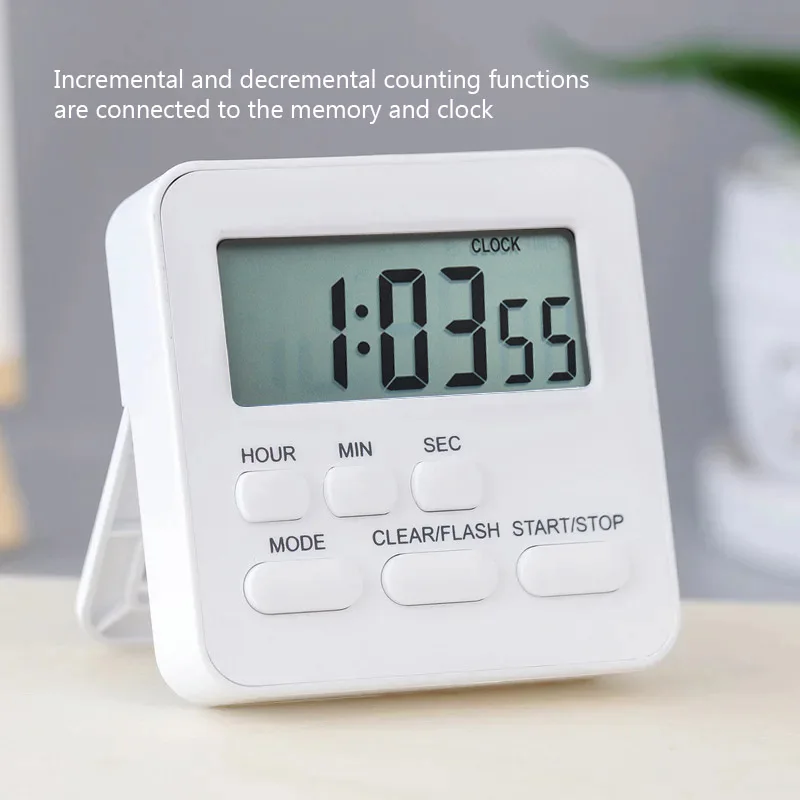 Digital Display Cooking Alarm Clock Kitchen Timer Sleep Stopwatch Clock House Countdown Kids Student Learning Time Manager