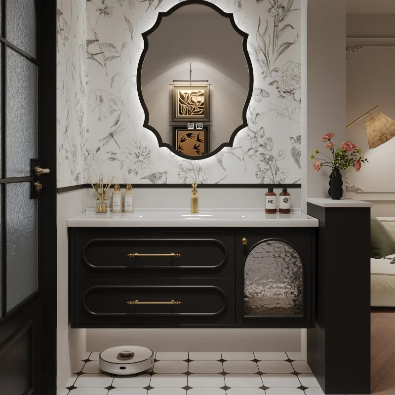 

2025 Modern Retro Luxury Exquisite Design American Style Bathroom Cabinet Bathroom Vanities