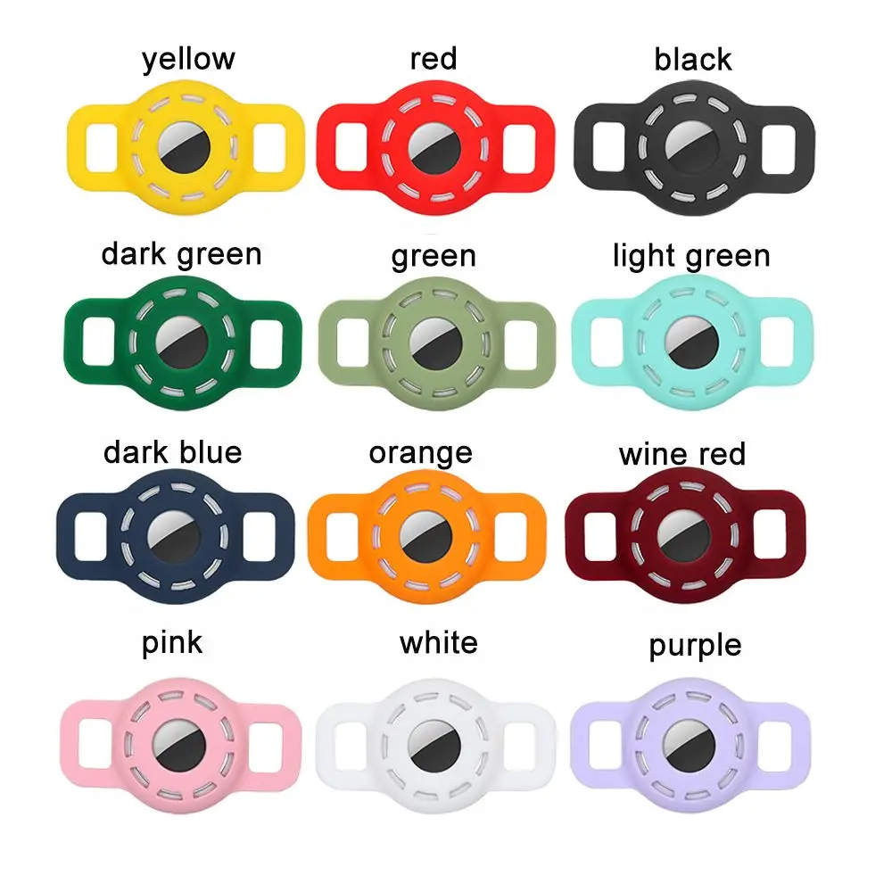 Dog Cat Collar GPS Finder Silicone Tracker Protector Cover Pets Anti-lost Locator Sleeve Air Tag Holder Airtag Protective Case view 6