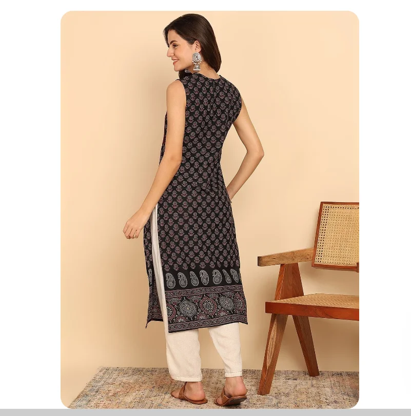 เสื้อผ้าฝ้ายพิมพ์ลายสไตล์ชาติพ - Summer Clothing India บทวิจารณ์และราคา