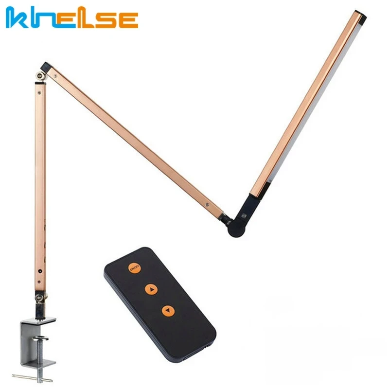 Khelse 8W Modern Office Desk Lamp Swing Long Arm LED Desk Lamp Dimmer Eye Care apparecchio da tavolo risparmio energetico studio Desktop Light