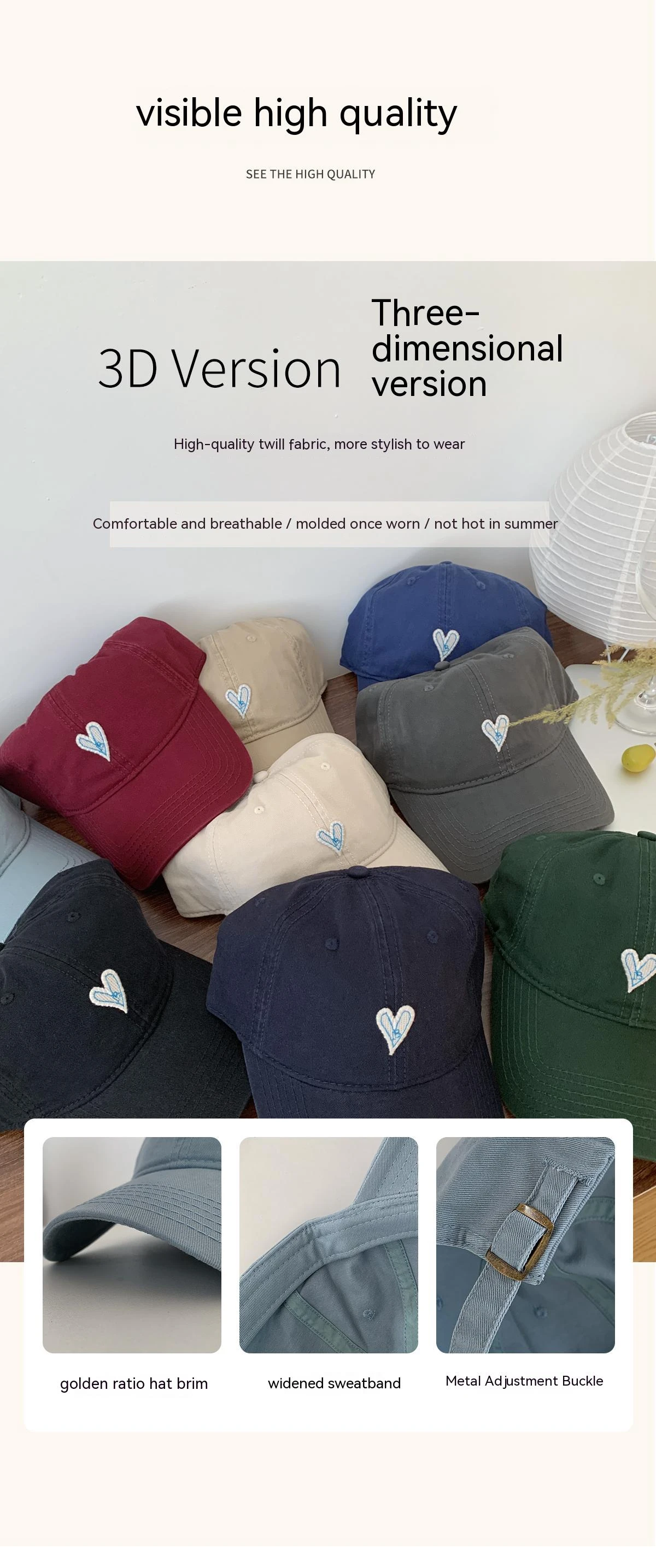 Big Head Baseball Caps xxxl für Männer Frauen Jungen Mädchen Frühling Herbst plus Größe Overs ize 54-59cm 60-65cm Kappen – Detail 6