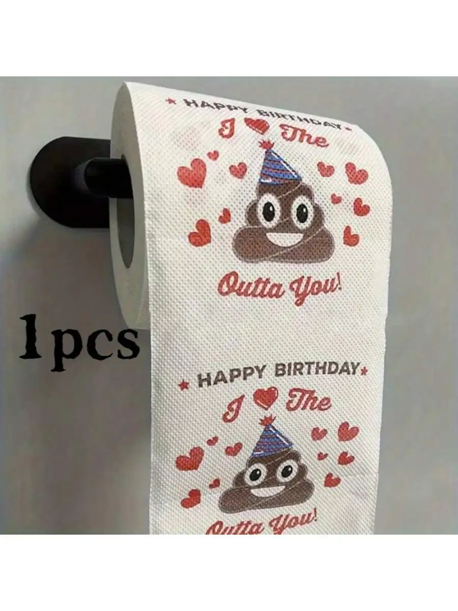 1pc, Birthday Toilet Paper Roll - Funny Gift for Men and Women - Happy Birthday Decorations and Party Supplies