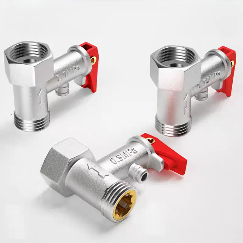 1Pcs Electric Water Heater Safety Valve Pressure Relief Valve Boiler 1/2Inch Threads Brass Adjustable Safety Check Valve