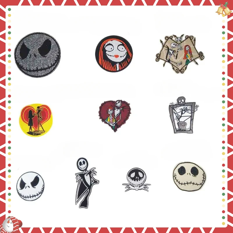 

The Nightmare Before Christmas Cloth Sticker Embroidered Patches Cartoon Figure Cute Patch DIY Clothes Garment Decoration Gifts