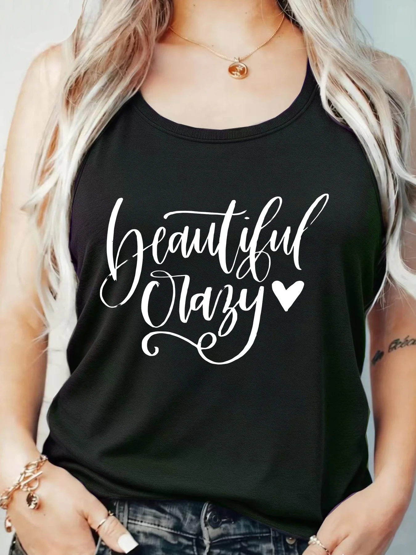 

Loose Fit Printed Pocket T-Shirt for Women with Ribbed Collar round Neck 1-8XL plus Size Comfortable Casual Vest