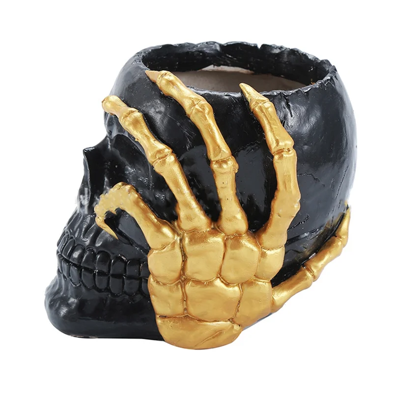 

Home Decoration Skull Flower Pot, Indoor Small Flower Pot, Indoor Plant Mini Flower Pot, Garden Succulent Plant Pot-New