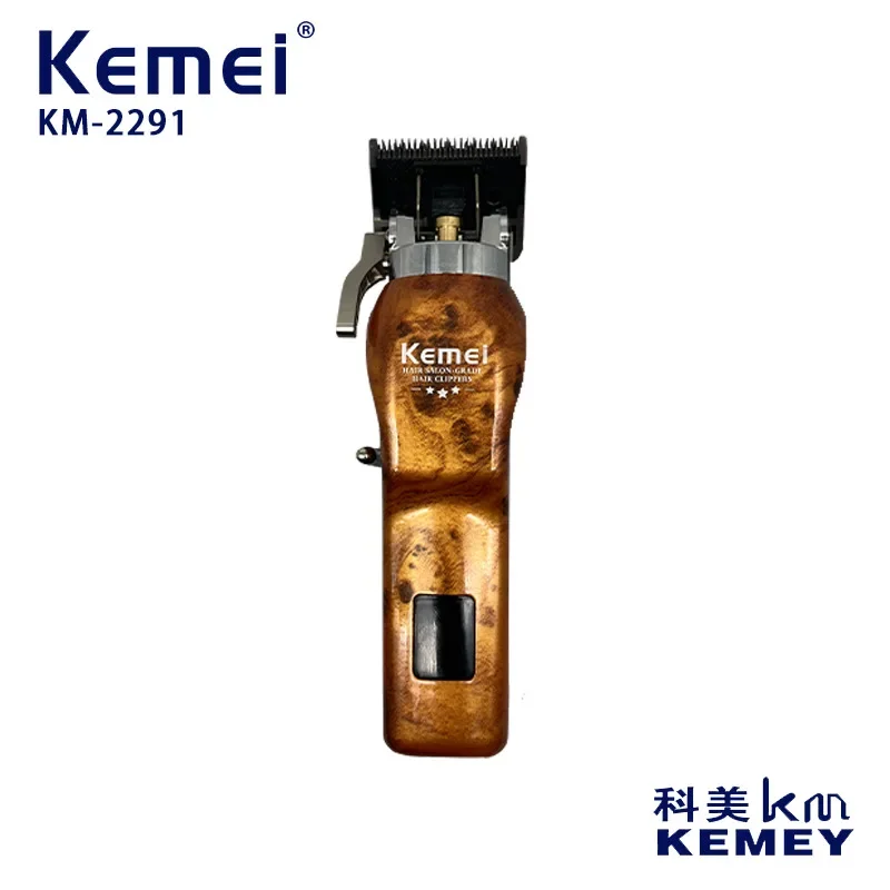 Kemei KM-2291 Professional Electric Scissors New Automatic Grinding LCD Digital Display USB Hair Clipper Barbeador Vintage T9