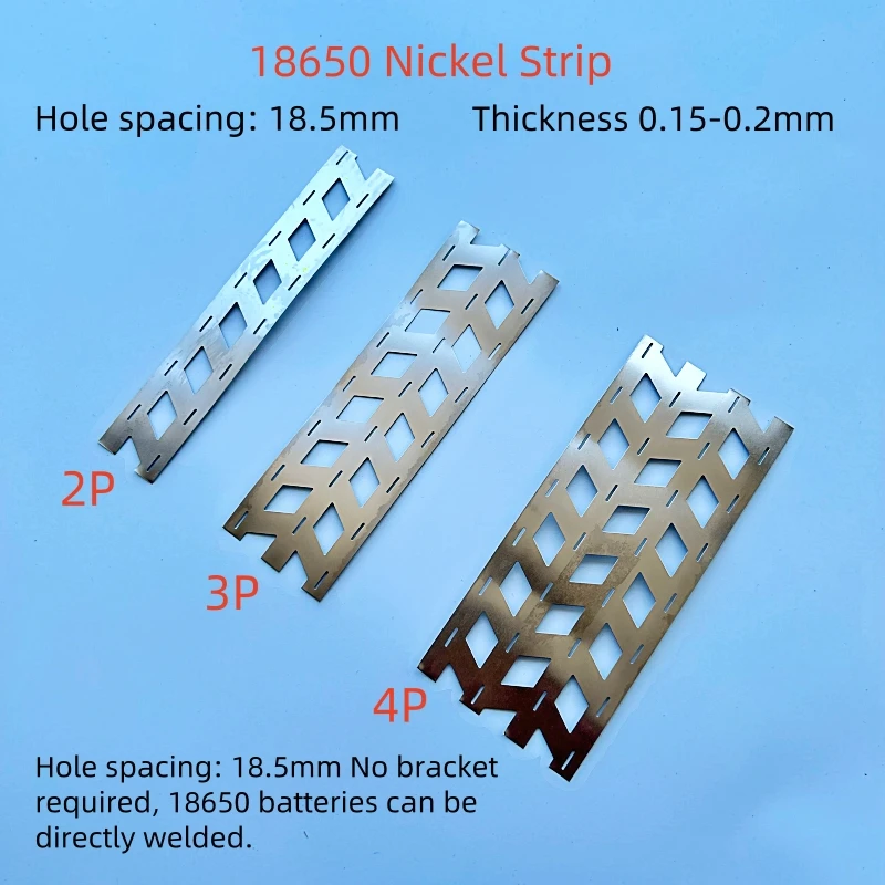 

Hole Spacing18.5mm Nickel Strip Lithium Battery Nickel Strips For 18650 Battery Pack 2P/3P/4P Spot Welding Nickel Belt