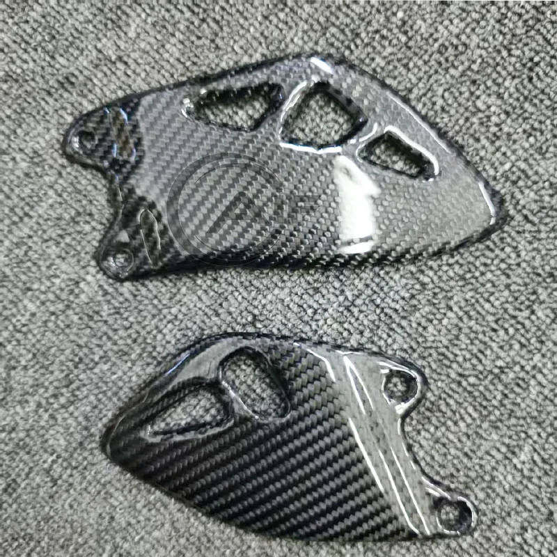 

100% Carbon Fiber Rear Footrest Guards Wing Plate Motorcycle Accessories For Kawasaki ZX-10R ZX10R 2011-2024 Heel Guards Rearset