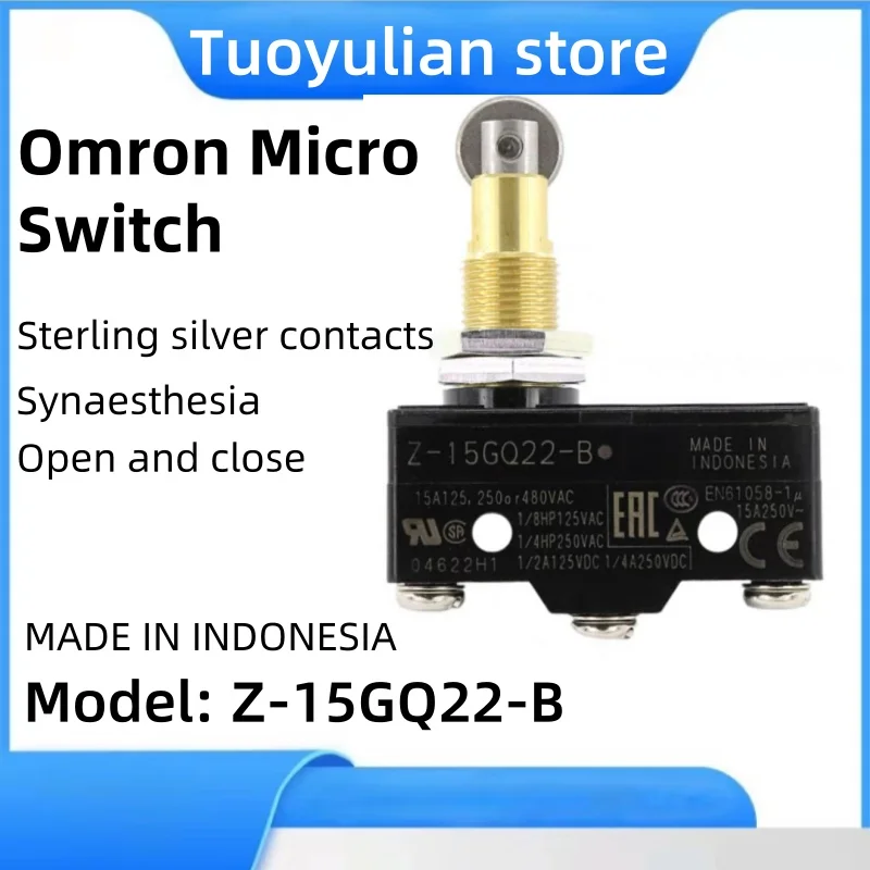 

For original Omron micro switch Z-15GQ22-B with roller travel switch elevator brake detection limiter