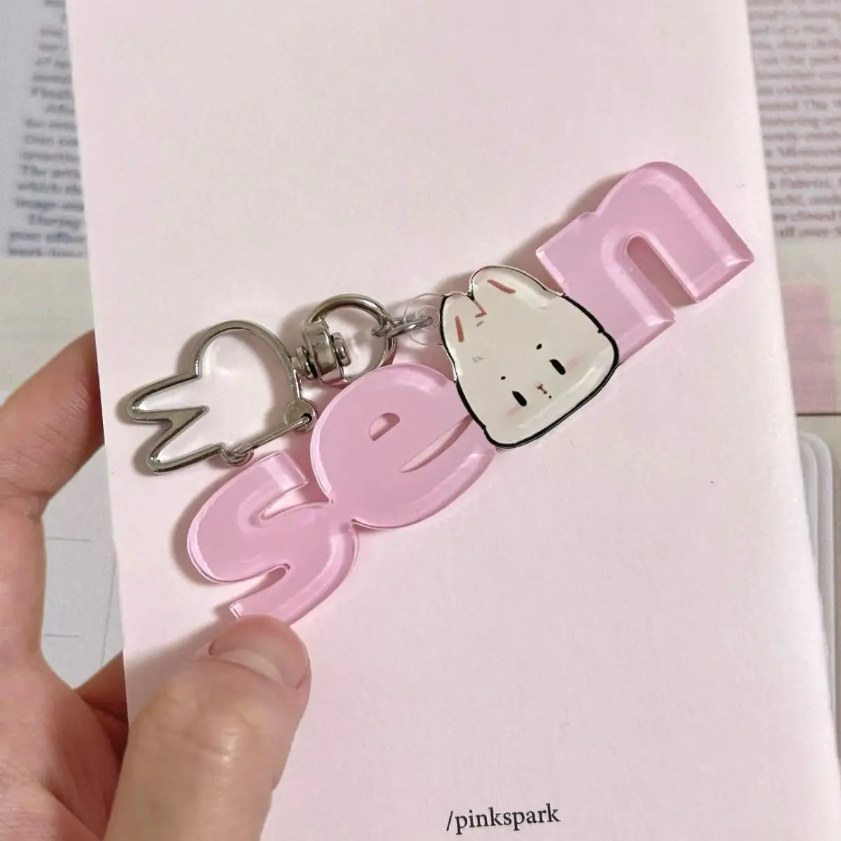 

Сяо Чжань кролик фасоль текст косплей брелок Сяо Чжань периферия высокая красота акриловая подвеска сумка подвесное украшение подарок