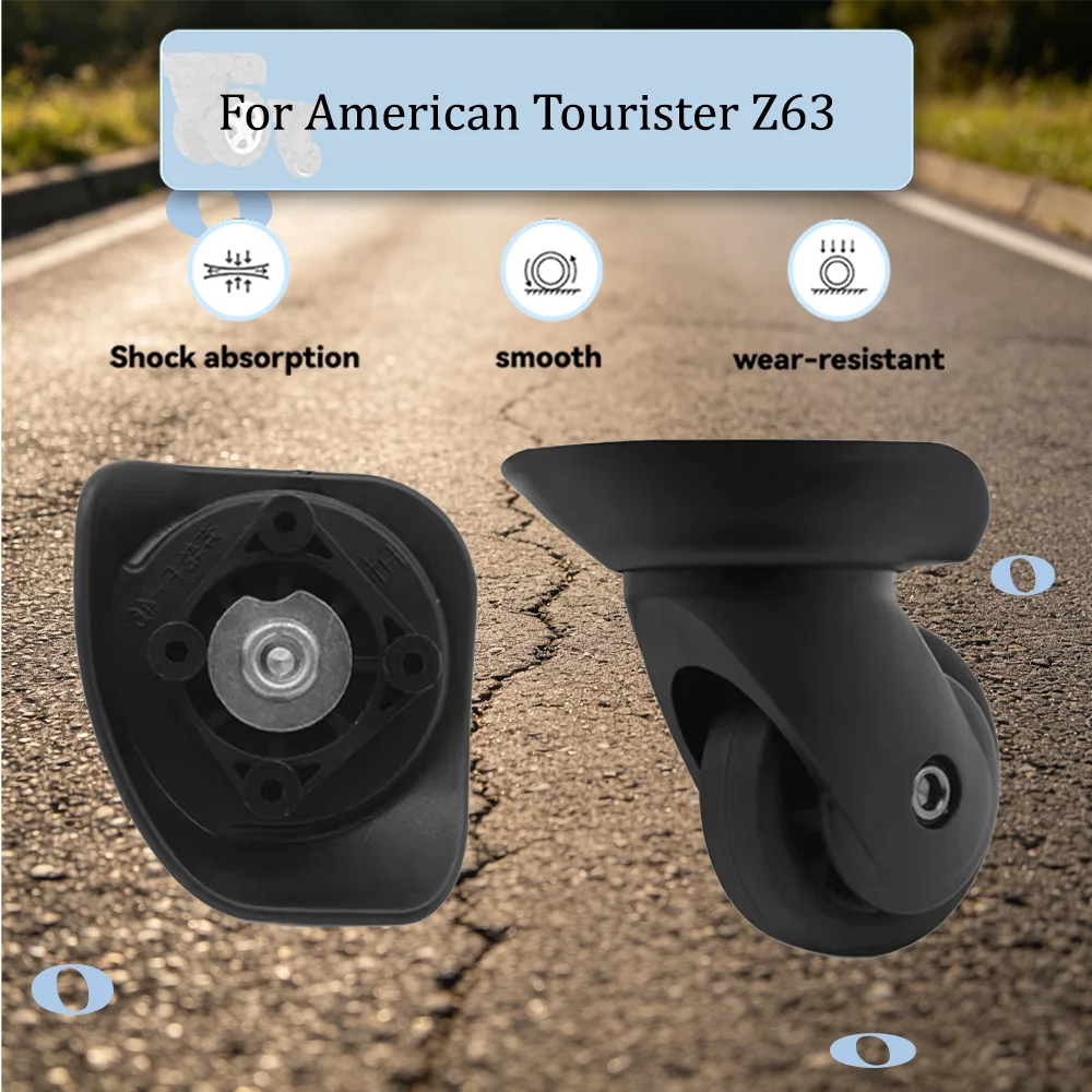 For American Tourister Z63 Luggage Casters Replacement Suitcase Wheel Set Silent Swivel 360 Degree Trolley Travel Bag