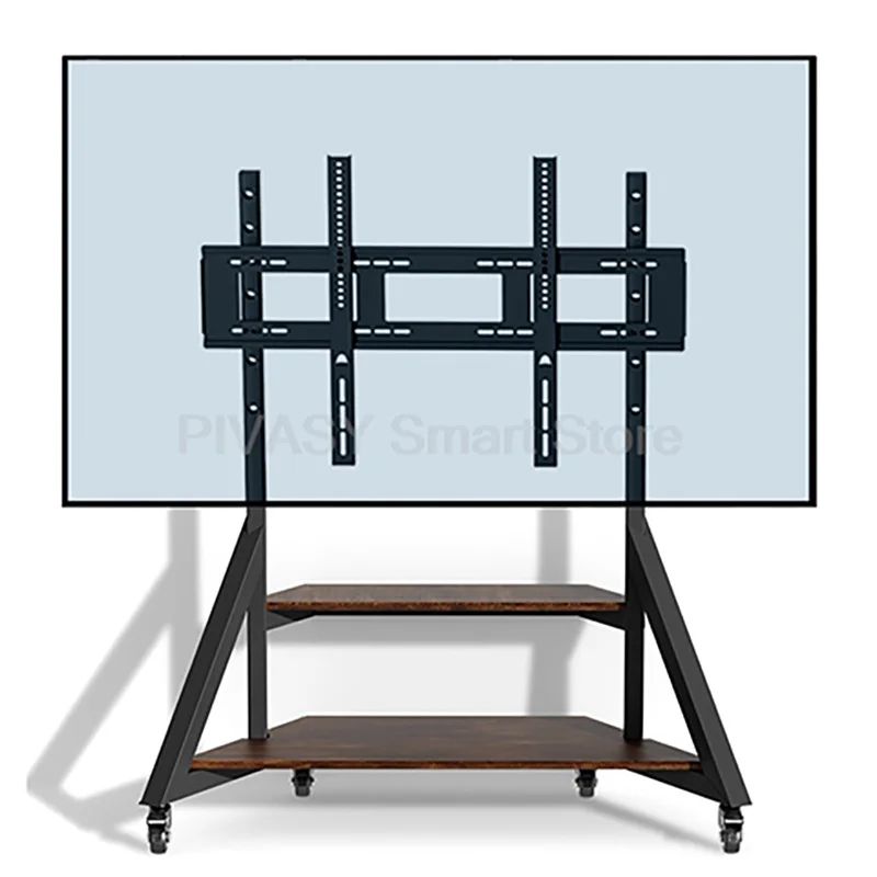 

Большой напольный кронштейн для телевизора, подставка для телевизора 40-100 дюймов, обучающая конференция, электронная доска, поддержка двойных полок, универсальная посадка