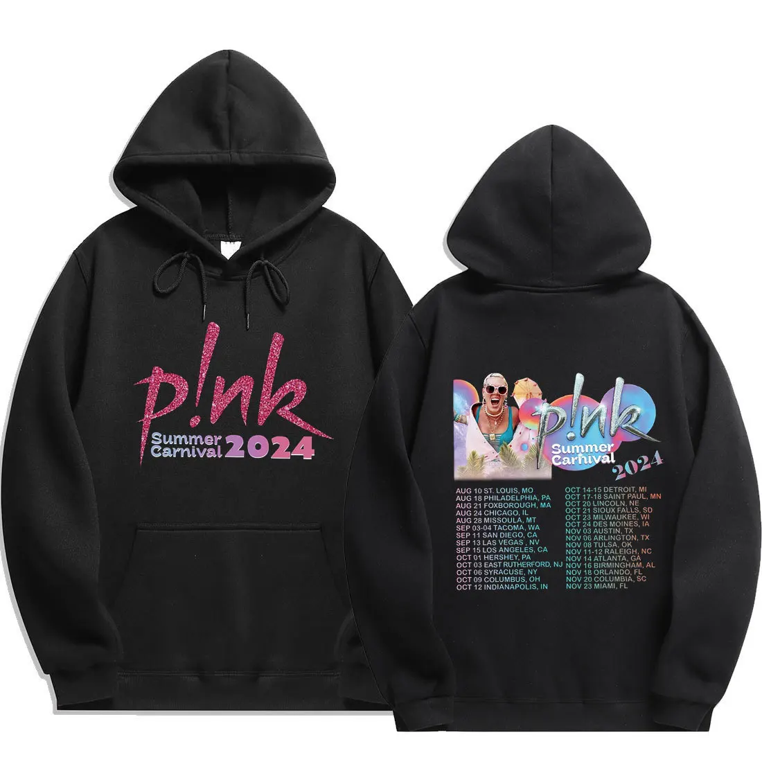 

Pink Singer Summer Carnival 2024 Hoodies Men Women Clothing Harajuku Pullovers Vintage Casual Oversized Sweatshirts Fans Gift