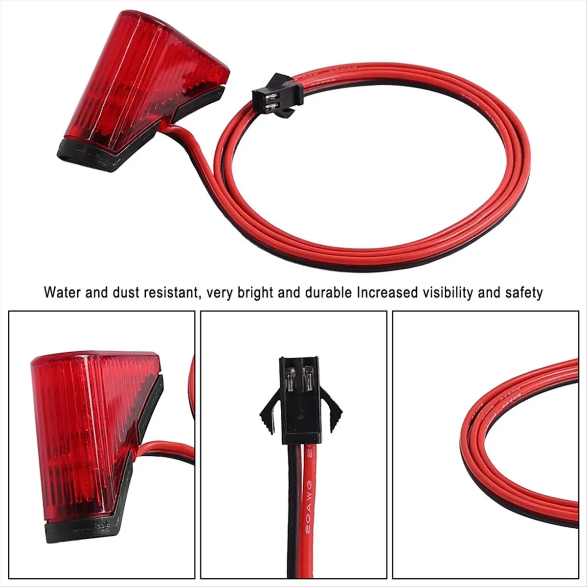 (X07A) For INOKIM LIGHT 2 Electric Scooter Rear LED Light Tail Mudguard Lamp Taillight Located in Rear Fender