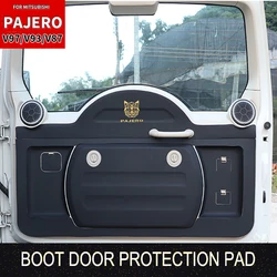 Tail Door Anti Kick Pad Leather Sticker For Mitsubishi Pajero V97 V93 V87 Rear Box Door Protective pad sticker Car Accessories