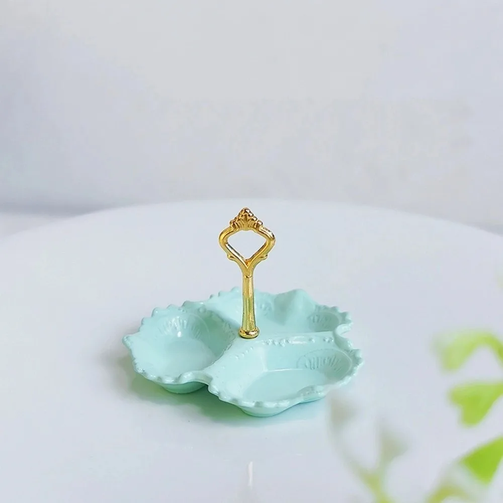 New 1/12 Scale Dollhouse Pastry Plate Mini Macaron Biscuit Dish Play Kitchen Food Miniature Doll Accessories For Girl Toy