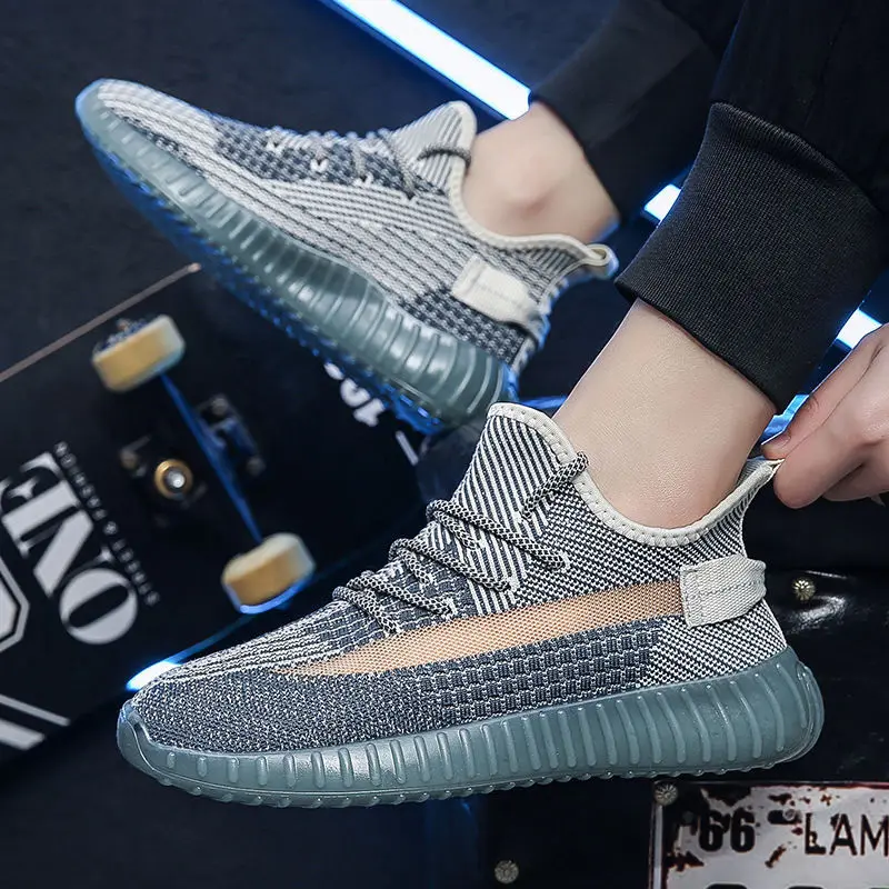 New Spring Autumn Mens Breathable Mesh Canvas Shoes Fashion Casual Sneakers Korean Trend Lightweight Walking Shoes