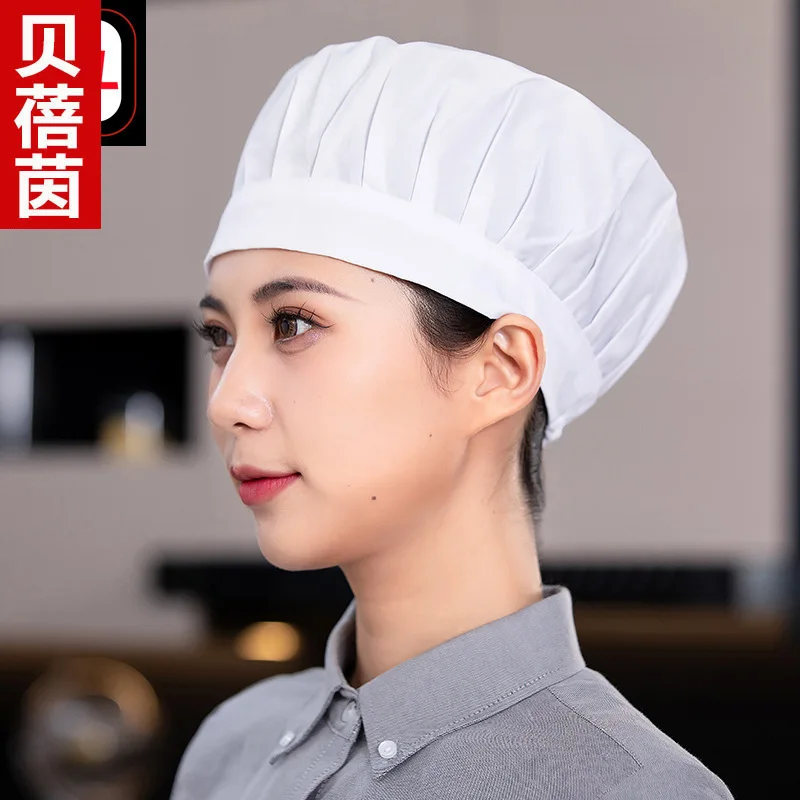 ケータリング、工場、作業場、家庭用キッチン向けシェフキャップ、伸縮性メッシュキャップ、布製キャップ