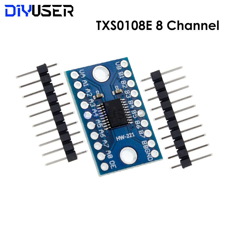 DIYUSER 3.3V 5V TXS0108E 8 Channel Logic Level Bi-directional Converter Module TXB0108 Mutual Convert Module TXS0108