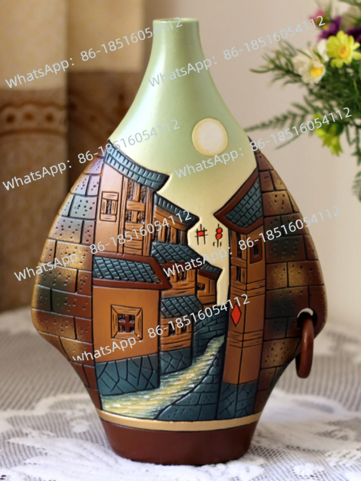 

Национальные характеристики Лицзянские изделия ручной работы, гостиная, вход, ТВ-шкаф, украшение винного шкафа, ваза для свадебного подарка